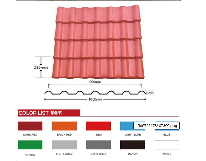 Teja de resina sintética de estilo español ASA de alta calidad para techo de casa, gran oferta