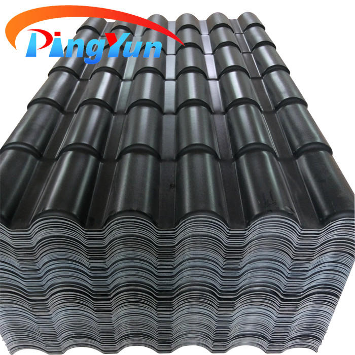 Hoja del tejado de la resina sintética de la teja de tejado del PVC del ASA del estilo de Roma para la construcción de viviendas