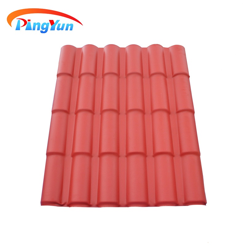 Teja de techo de PVC anticorrosivo rojo ladrillo Pavillion
