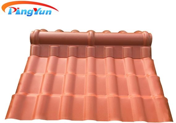 Teja de techo de PVC a prueba de agua naranja para casa residencial