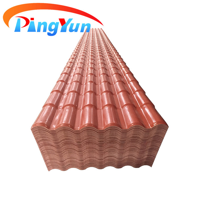 Teja de techo de PVC ligero naranja Pavillion